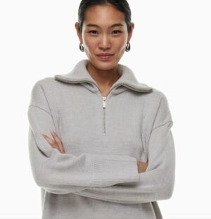 Babaton Merino Wool Half Zip Sweater Aritzia Quarter Zip Knit 2XS
